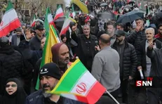 حضور محمد اسلامی، رئیس سازمان انرژی اتمی در مراسم راهپیمایی روز جهانی قدس