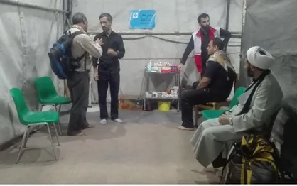موکب دانشجویان امت محمد(ص) خدمات پزشکی ارائه می&zwnj;دهد