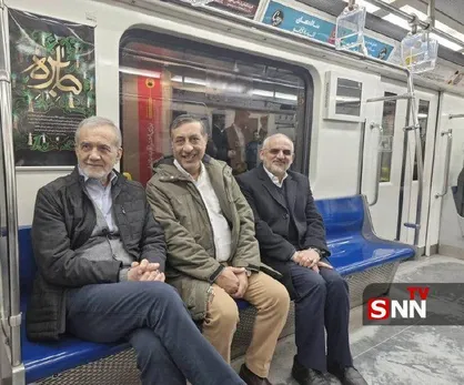 مترو سواری پزشکیان پس از راهپیمایی ۲۲ بهمن