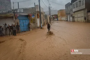 سیل در محله سعدی شیراز