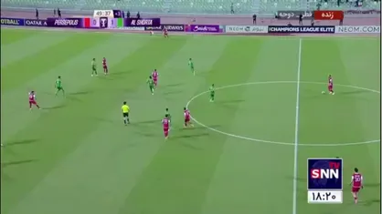 پایان نیمه اول دیدار پرسپولیس و الشرطه
