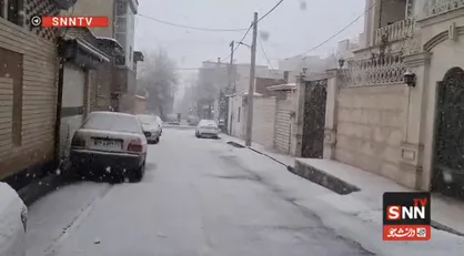 بارش برف در شهرکرد / موج بارشی تا شنبه در چهارمحال و بختیاری فعال است + فیلم