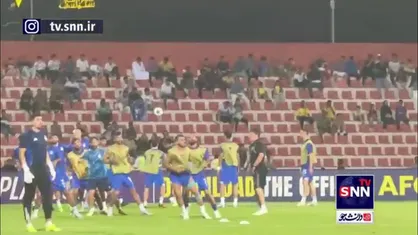 تمرین تیم فوتبال استقلال پیش از تقابل با النصر