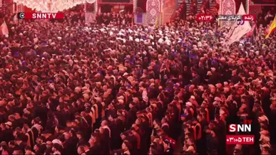 آغاز نماز بر رهبر شهید انقلاب در حرم مطهر  امام حسین علیه‌السلام
