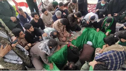 تدفین شهید گمنام در دانشگاه پیام نور مازندران