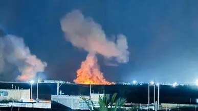 گزارش خبرنگار صداوسیما از فرودگاه ایرانشهر پس از حملۀ دشمن آمریکایی + فیلم