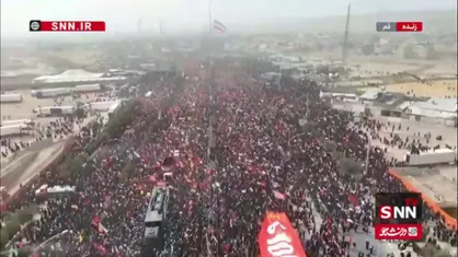 تصاویر هوایی از  جمعیت حاضر در تشییع پیکر رهبر شهید که انتها ندارد