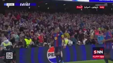 گل سوم بارسلونا به فاینورد توسط رافینیا در دقیقه 57 / بارسلونا 3 - 0 فاینورد