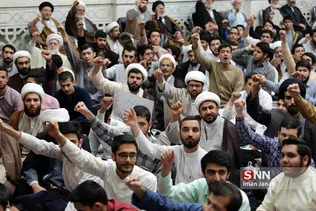 اجتماع اعتراض آمیز حوزویان خراسان علیه اقدامات خصمانه آمریکا