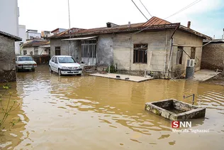 روستای آق قلا در چهارمین روز جاری شدن سیل