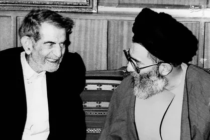 شعرخوانی استاد شهریار در حضور رهبر شهید انقلاب در تبریز / آفرین به حسن ختام آمین +فیلم