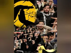 تکرار خط و نشان شهید سید حسن نصرالله توسط دانش‌آموزان در دیدار با رهبر انقلاب + عکس