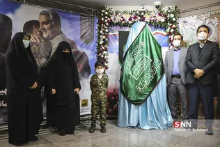 رونمائی از سردیس شهید سلیمانی در ساختمان شرکت بهره برداری متروی تهران