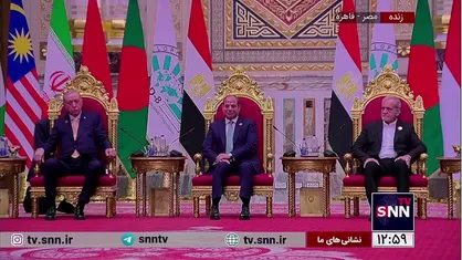 قاب مشترک پزشکیان السیسی و اردوغان پیش از شروع اجلاس دی ۸