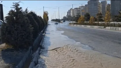 ترکیدگی لوله انتقال آب شهر اردبیل مهار شد