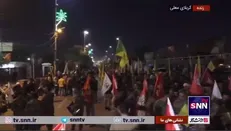مردم و نیرو‌های حشدالشعبی آماده استقبال از پیکر شهید نیلفروشان در کربلای معلی