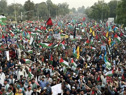 تظاهرات حمایت از فلسطین در پاکستان