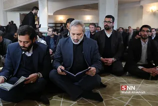 مراسم یادبود جانباختگان حادثه اتوبوس دانشگاه آزاد 
