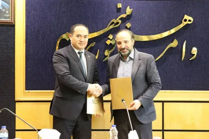 دیدار معاون اول وزیر علوم ازبکستان با رئیس دانشگاه صنعتی شریف