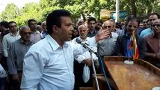 برگزاری تریبون آزاد توسط دانشجویان بسیجی پردیس کرج دانشگاه تهران در حاشیه مراسم روز قدس