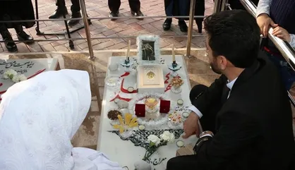 آغاز زندگی در کنار مزار شهدا/ دوست داشتم زندگی خود و همسرم را با یاد شهدا آغاز کنم