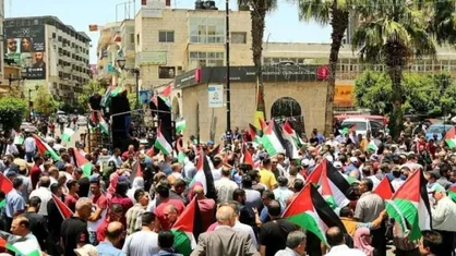تظاهرات بی سابقه ضدصهیونیستی درحمایت از فلسطین در حیفا