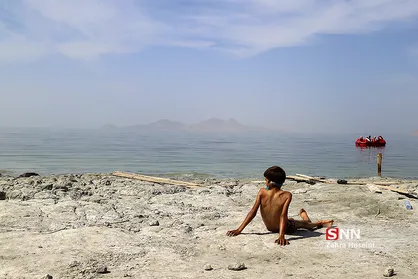 بالا آمدن سطح آب دریاچه ارومیه در پی بارش های اخیر