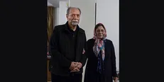 علی نصیریان به سوگ همسر نشست