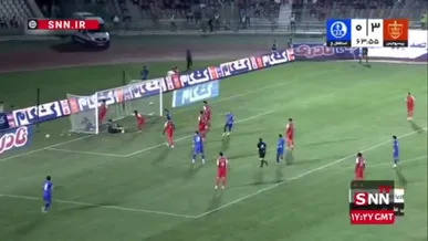 گل اول استقلال خوزستان به پرسپولیس گل به خودی / پرسپولیس 3 - 1 استقلال خوزستان