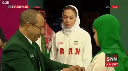 مراسم اهدای مدال مسابقات موی تای بازی&zwnj;های همبستگی کشور&zwnj;های اسلامی ؛ حسن زاده نقره گرفت +  فیلم