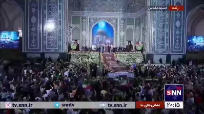 طنین انداز شدن مرگ بر اسرائیل در حرم مطهر امام رضا علیه السلام