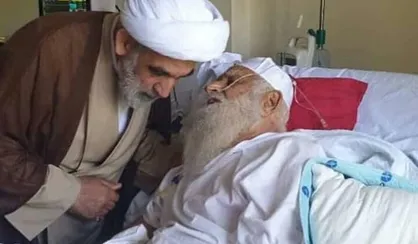 عیادت فرستاده ویژه رهبر انقلاب از مرجع تقلید شیعیان افغانستان + عکس
