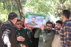 تشییع پیکر شهید جعفر کهریزی در کرمانشاه