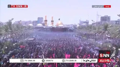 ببینید| اقامه نماز ظهر عاشورا در کربلای معلی
