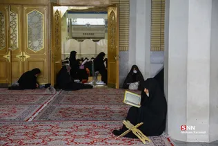 آیین ترتیل‌خوانی قرآن کریم در حرم حضرت معصومه(س)