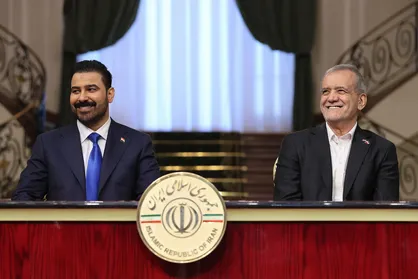 دیدار رئیس جمهور ایران با نخست وزیر عراق