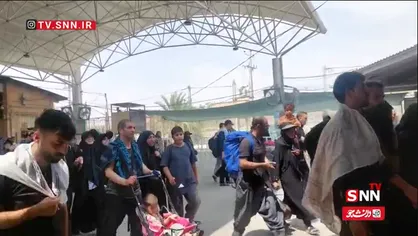 تصاویری از موج بازگشت زائران کربلای معلی از طریق مرز مهران+فیلم