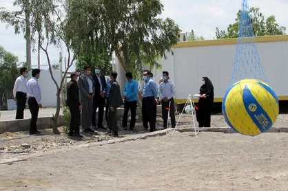 افتتاح زمین والیبال ساحلی خوابگاه دانشجویی دانشگاه علوم پزشکی بم