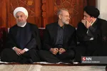 سید حسن خمینی، حسن روحانی رئیس جمهوری اسلامی ایران، علی لاریجانی رئیس مجلس شورای اسلامی