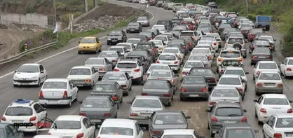 ترافیک سنگین در محور چالوس