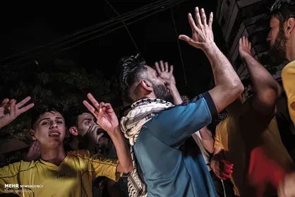 راهپیمایی موتوری جشن پیروزی فلسطین در لبنان