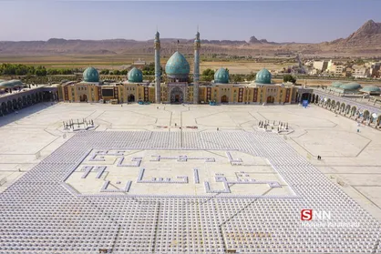 آیین پویش ملی مشق احسان در مسجد مقدس جمکران