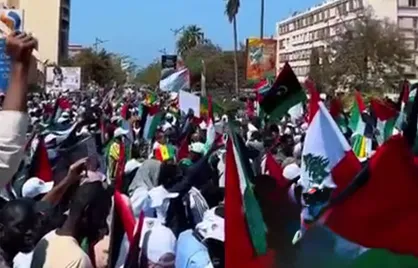 تظاهرات مردم سنگال در حمایت از غزه
