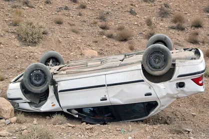 واژگونی خودرو در محور سرچم به اردبیل