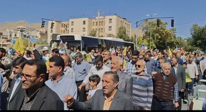 خروش مردم چهارمحال و بختیاری در اولین راهپیمایی &laquo;بشارت نصر&raquo;+فیلم