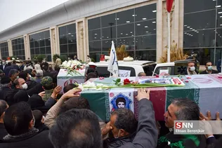 استقبال از پیکر ۹ شهید دوران دفاع مقدس در شیراز