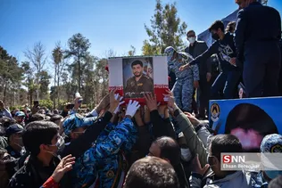 تشییع پیکر خلبان شهید «صادق فلاحی» در شیراز