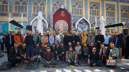 کاروان دانشگاه فرهنگیان بوشهر بر سر مزار سردار سلیمانی