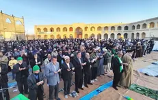 فریاد همدلی از زمینِ تشنه؛ اقامه نماز باران در بیرجند + فیلم