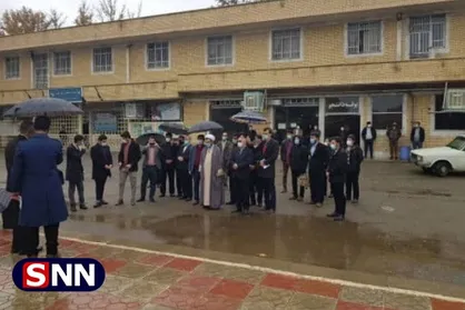 دانشجویان بسیجی در دانشگاه آزاد سنندج تجمع کردند + عکس